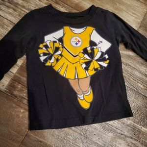 2T Toddler NFL Steelers Cheer Long Sleeve Tee